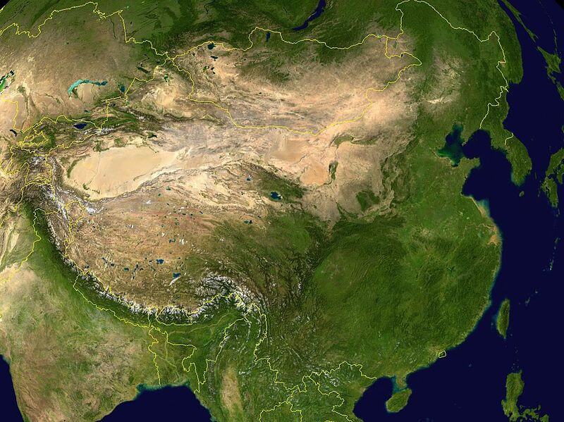 Çin'de Gezilecek Yerler - Çin Uydu Görüntüsü