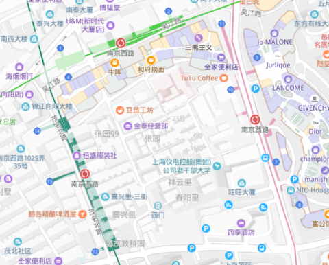 Şanghay Metrosu - Nanjing West Rd Station Haritası